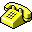 yellow push-button telephone